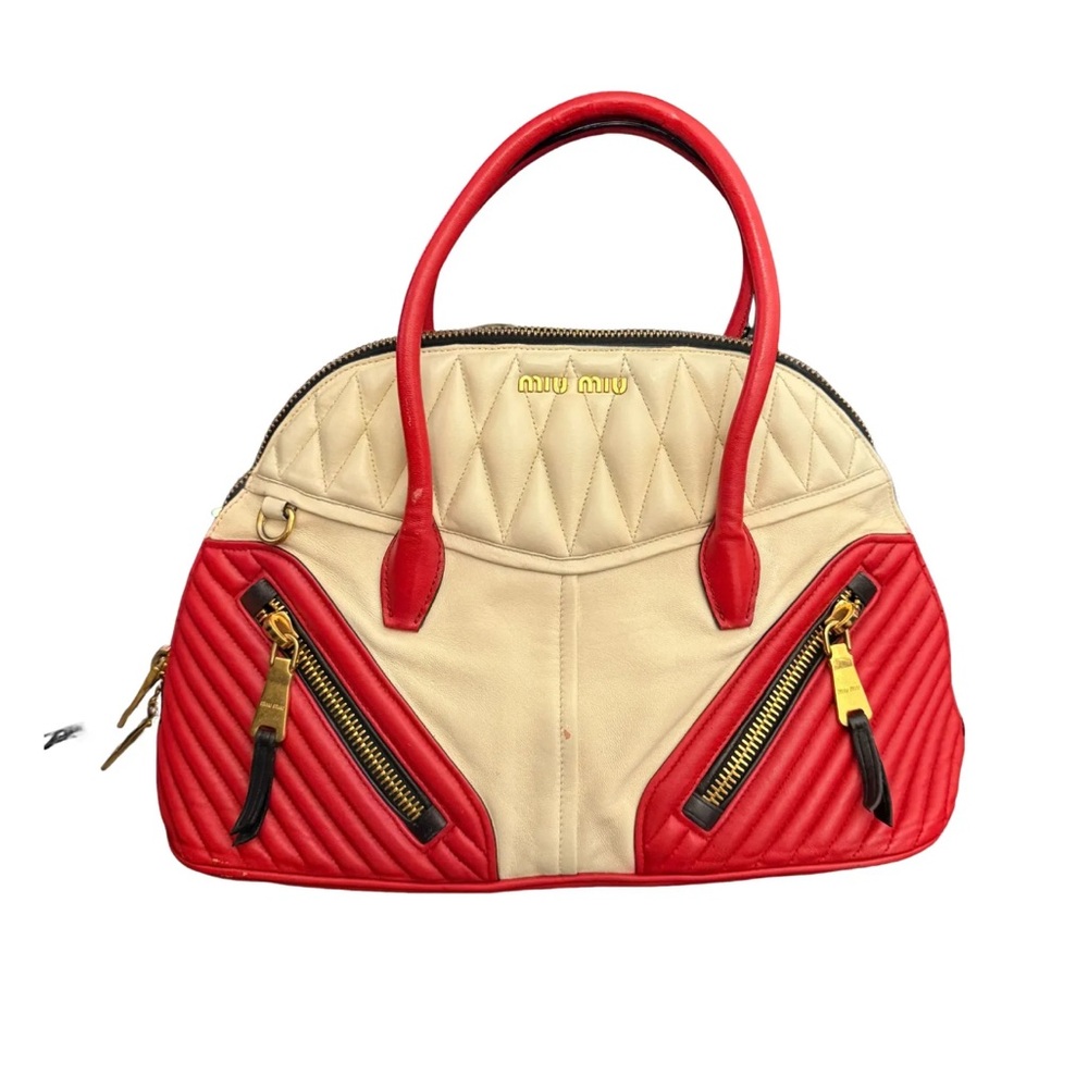 Miu Miu Leather Bowler Bag